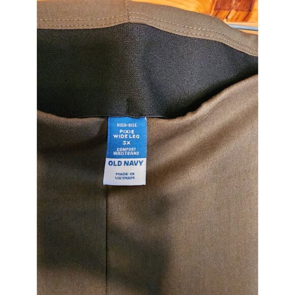 Old Navy Pixie Wide Leg Dress Womens Plus Size 3X Brown Pull On Pant Stretch NEW - Picture 4 of 12